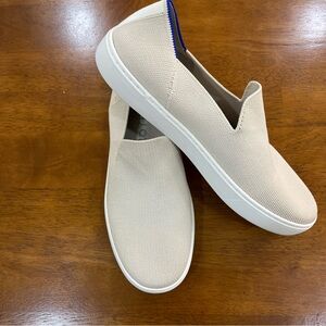 Rothy's Tan and Blue Men's Slip-On Loafers 9W‎ Sneakers Shoes